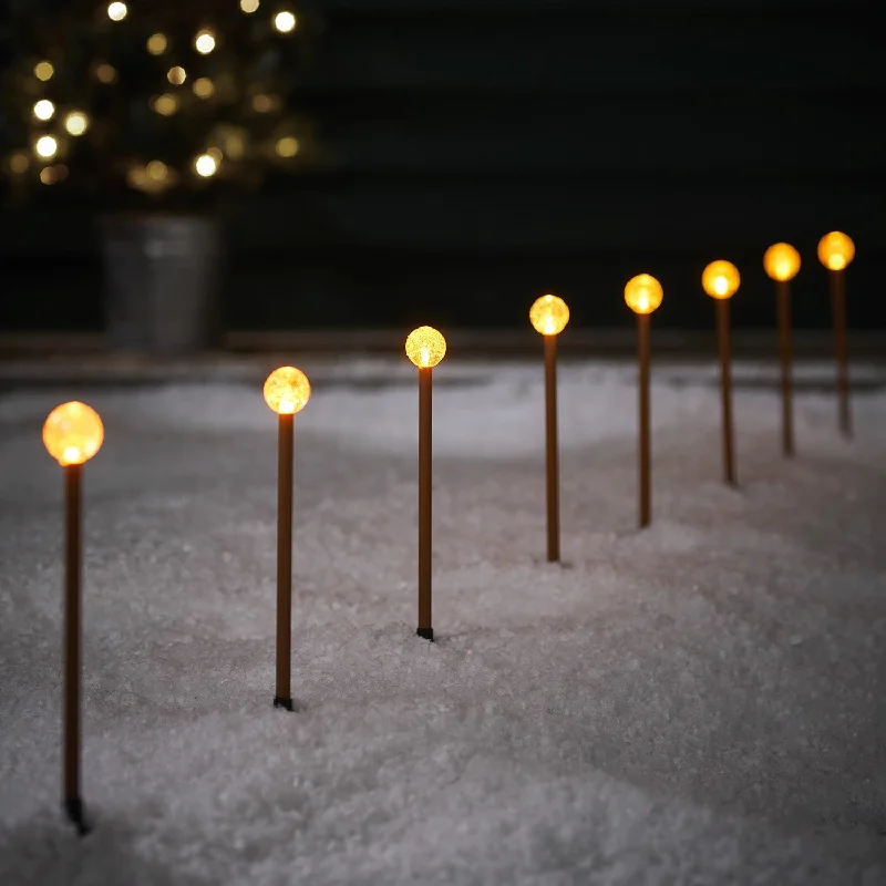 8 Bubble Battery Operated Garden Stake Lights