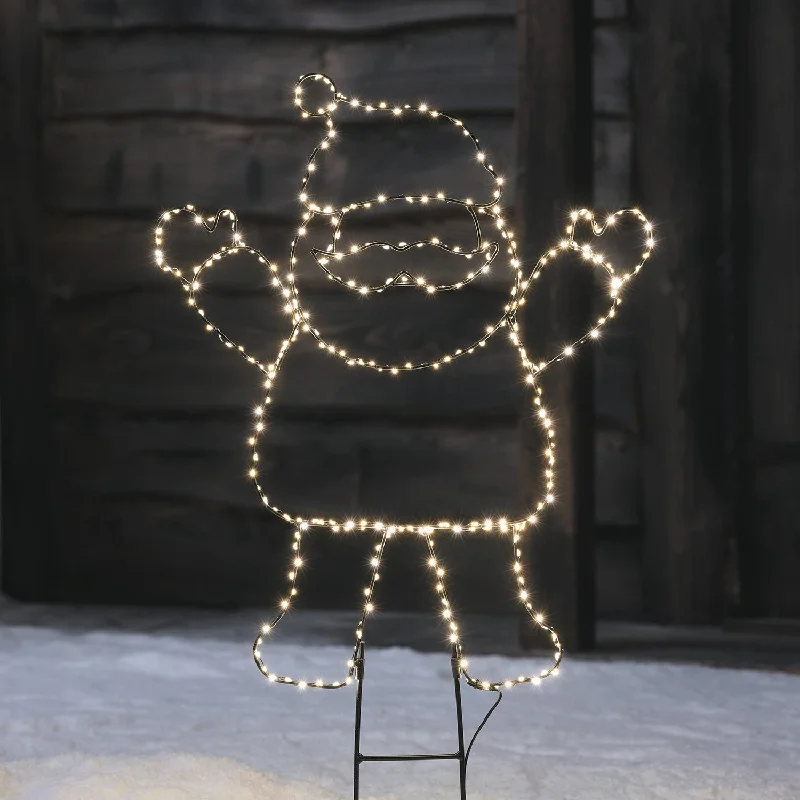 Santa Claus Outline Micro LED Stake Light