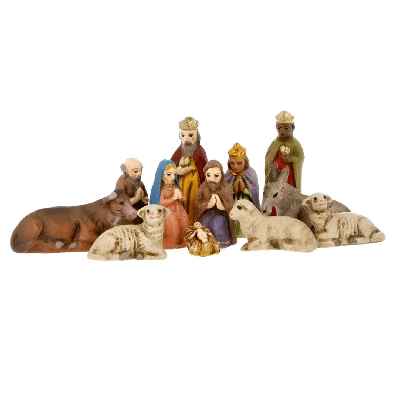 Twelve Piece Nativity Set with Stable, 3.5cm scale by Marolin Manufaktur