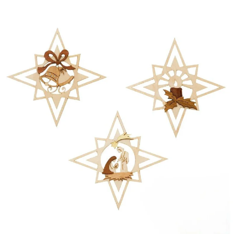 2 Tone Star Ornaments by Kuhnert GmbH