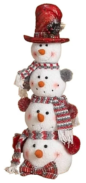 26" Snowman Stack Plush Decoration