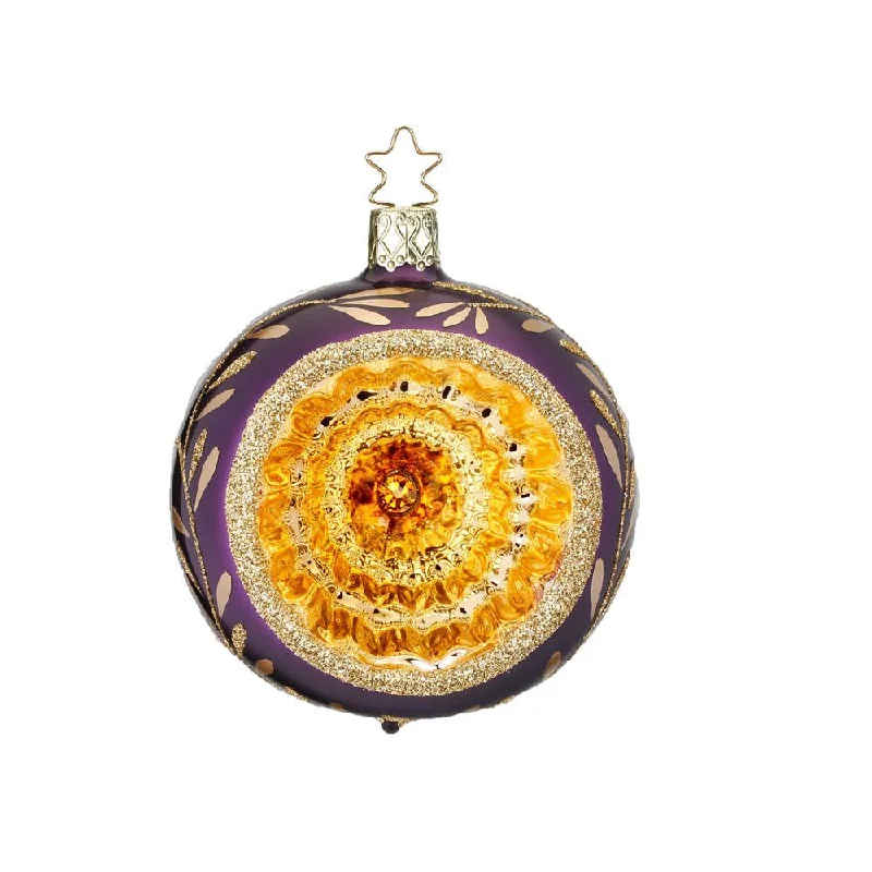 Delightful Reflection Ornament, purple, 8cm by Inge Glas of Germany