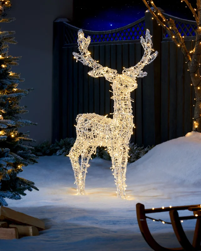 3D Acrylic standing Grazing Reindeer Decoration