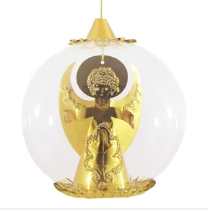 Angel Foil Ornament, 12cm, gold by Resl Lenz