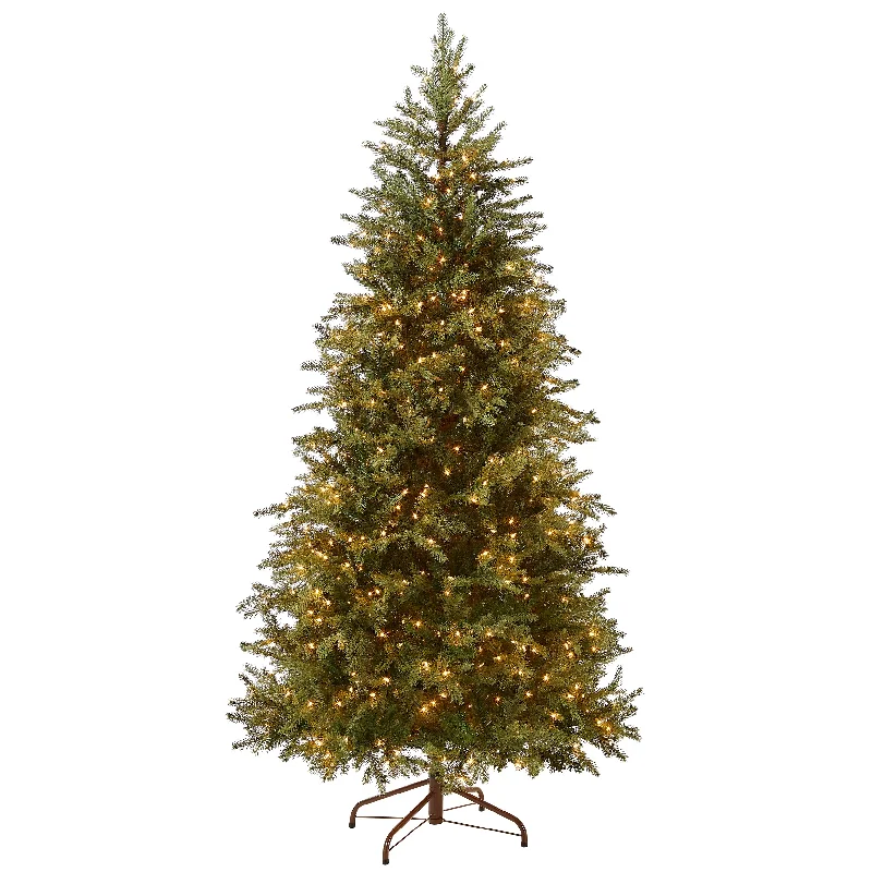 7.5 ft. Pre-Lit Nordic Spruce Slim Tree with Clear Lights