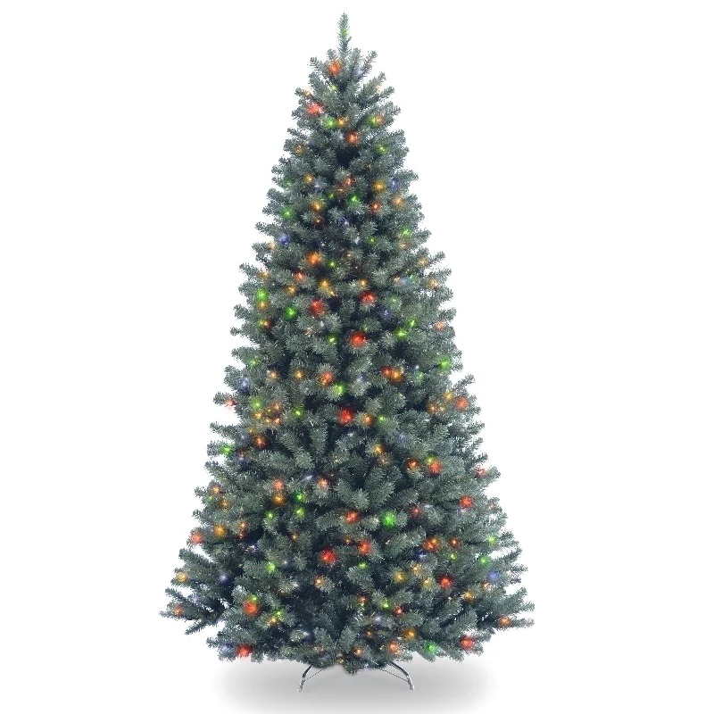 7.5 ft. Pre-Lit North Valley Spruce Blue Tree with Multicolor Lights