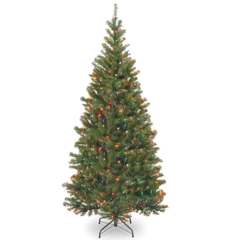 7 ft. Pre-Lit Aspen Spruce Slim Tree with Multicolor Lights