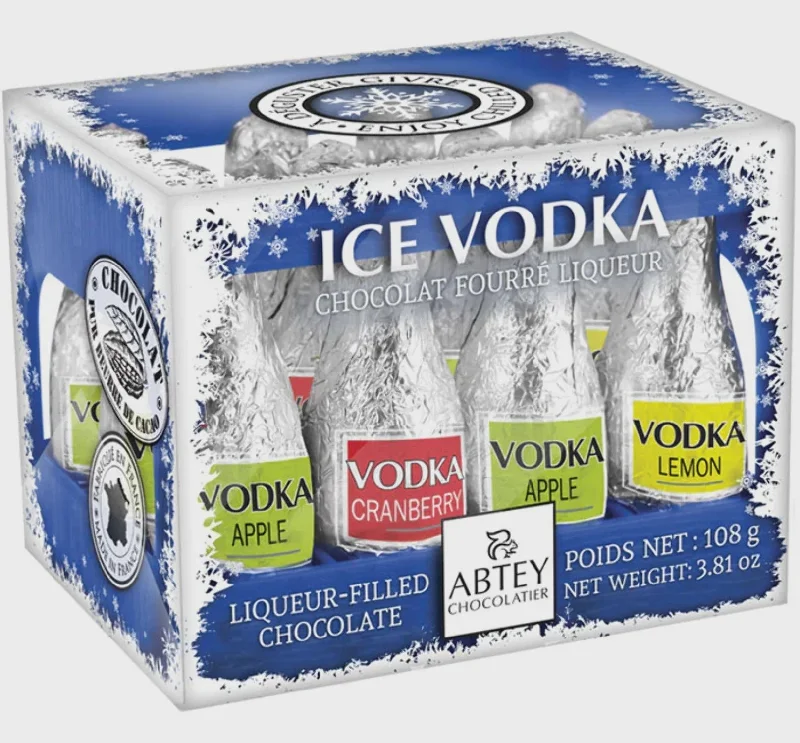 Abtey's Ice Vodka Chocolate Vodka Filled Bottles Crate