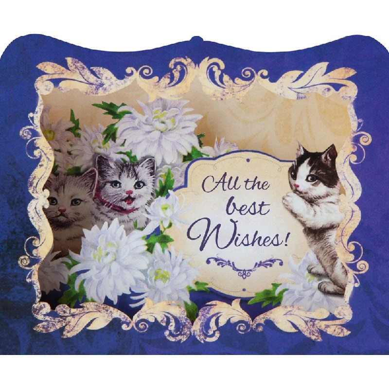 All the best wishes cats 3-D Card by Gespansterwald GmbH