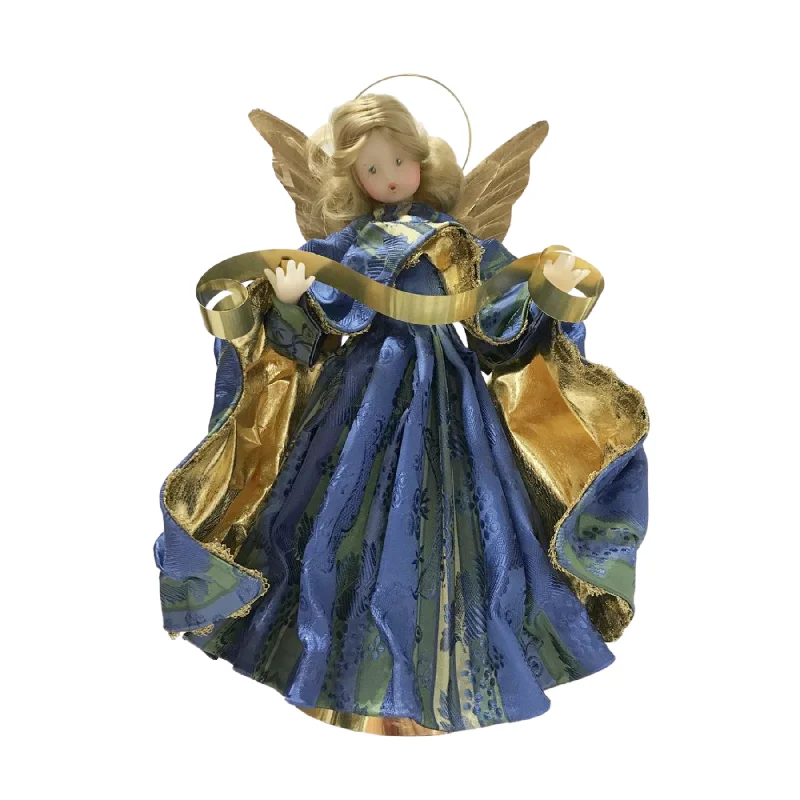 Angel in Blue/Green Dress with Cape by Lenore Leidel in Iffeldorf