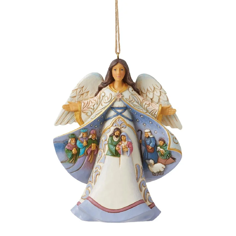 Angel Nativity Scene Coat Ornament - Jim Shore