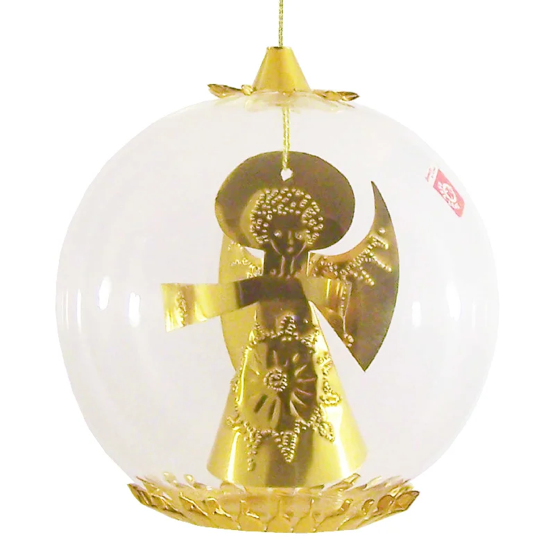 Angel Foil Ornament, 8cm, gold, punched by Resl Lenz