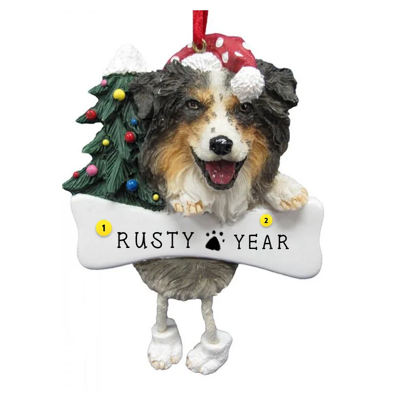 Personalized Australian Shepherd Dog Ornament