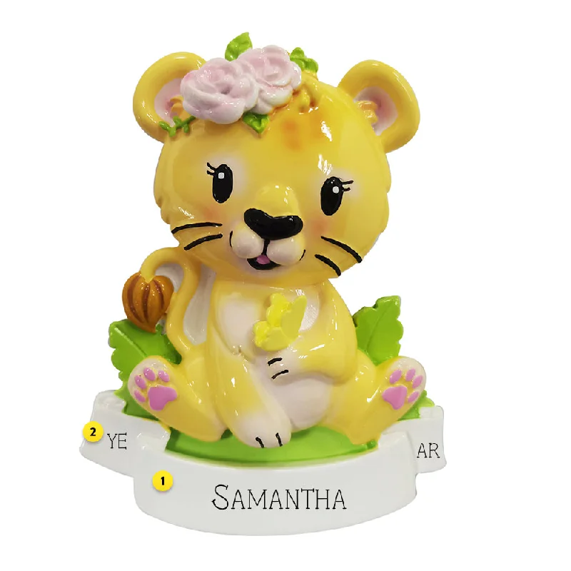 Personalized Baby Lioness Ornament