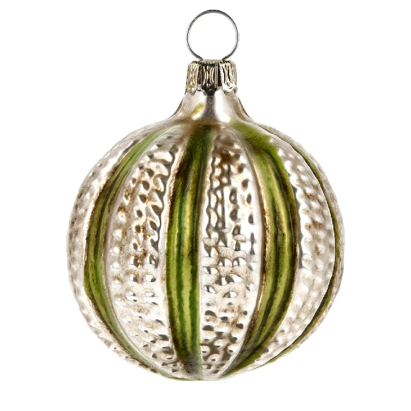 Ball with Green Stripes Ornament by Marolin Manufaktur