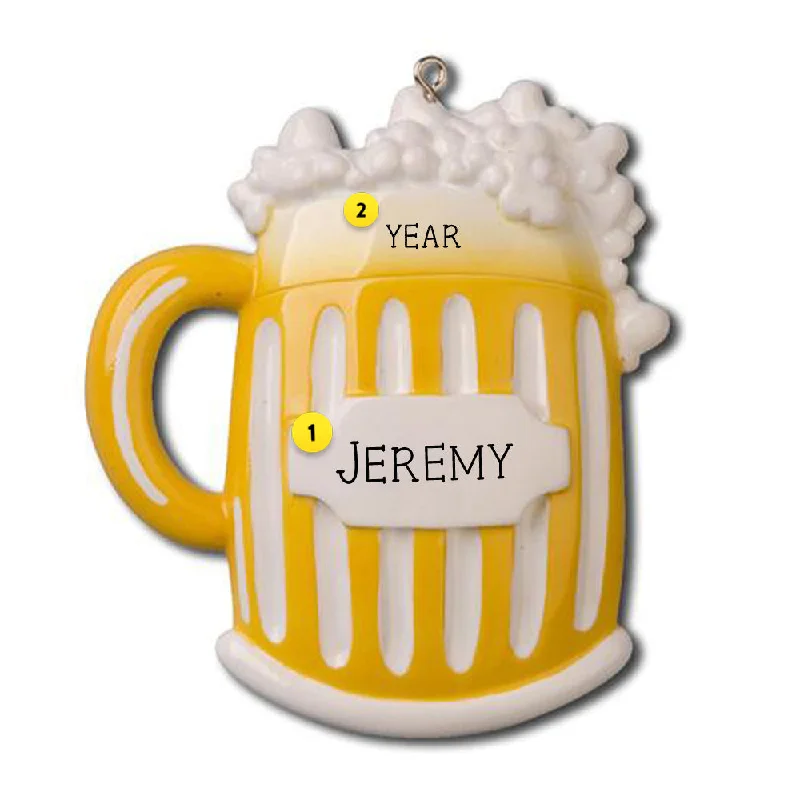 Personalized Beer Mug Ornament