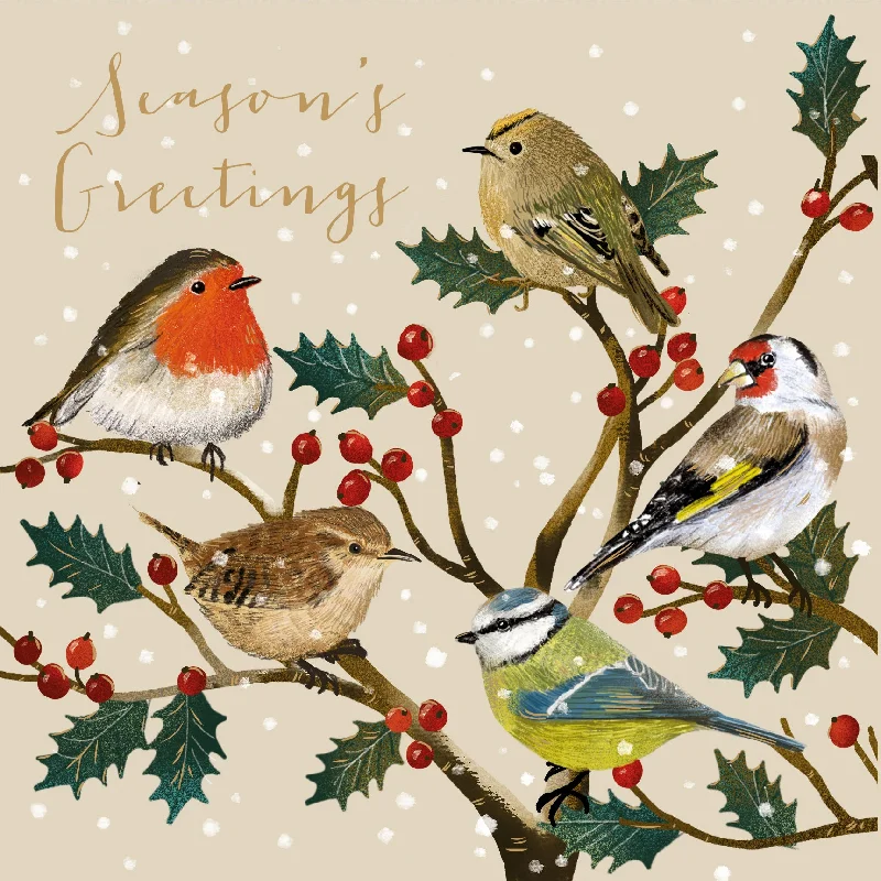 Birds on branches, pack of 10 cards