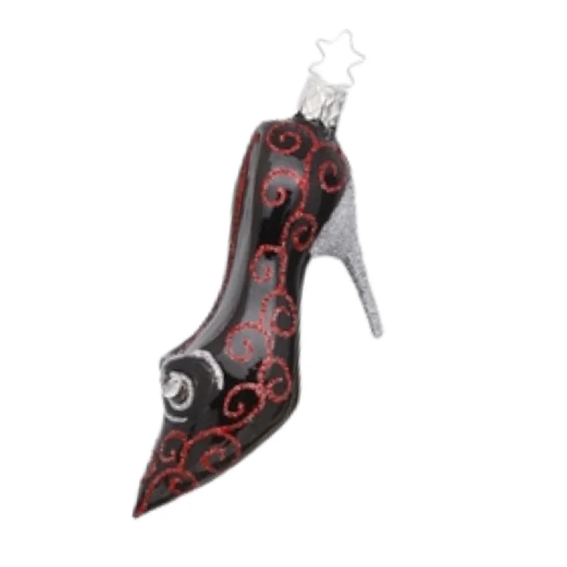 Black and Red High Heel Ornament by Inge Glas of Germany