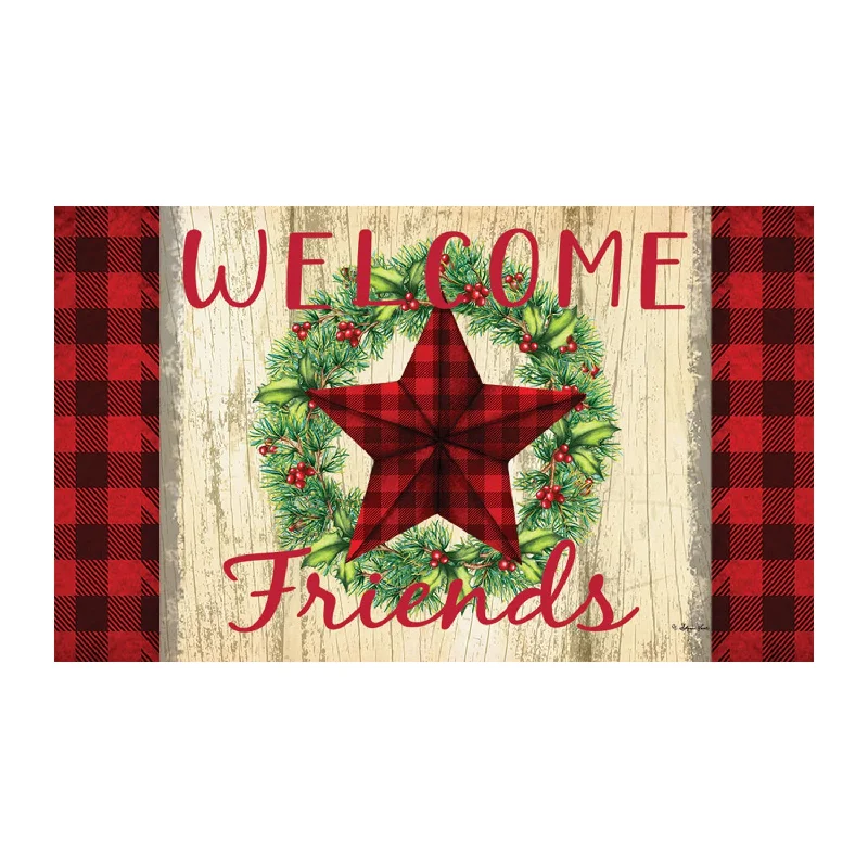 Buffalo Check Star Doormat