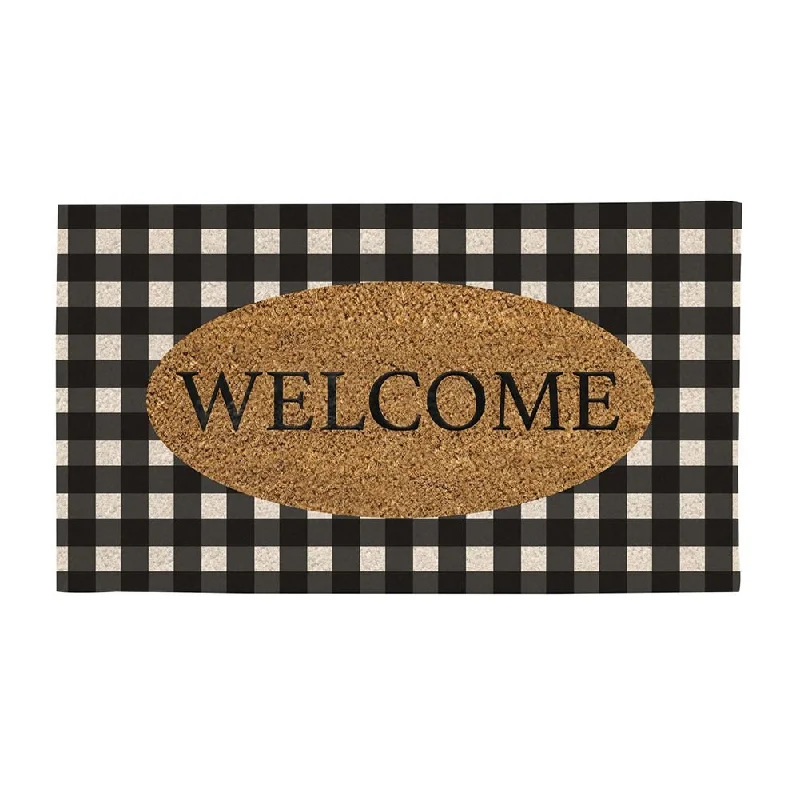 Buffalo Check Welcome Coir Mat