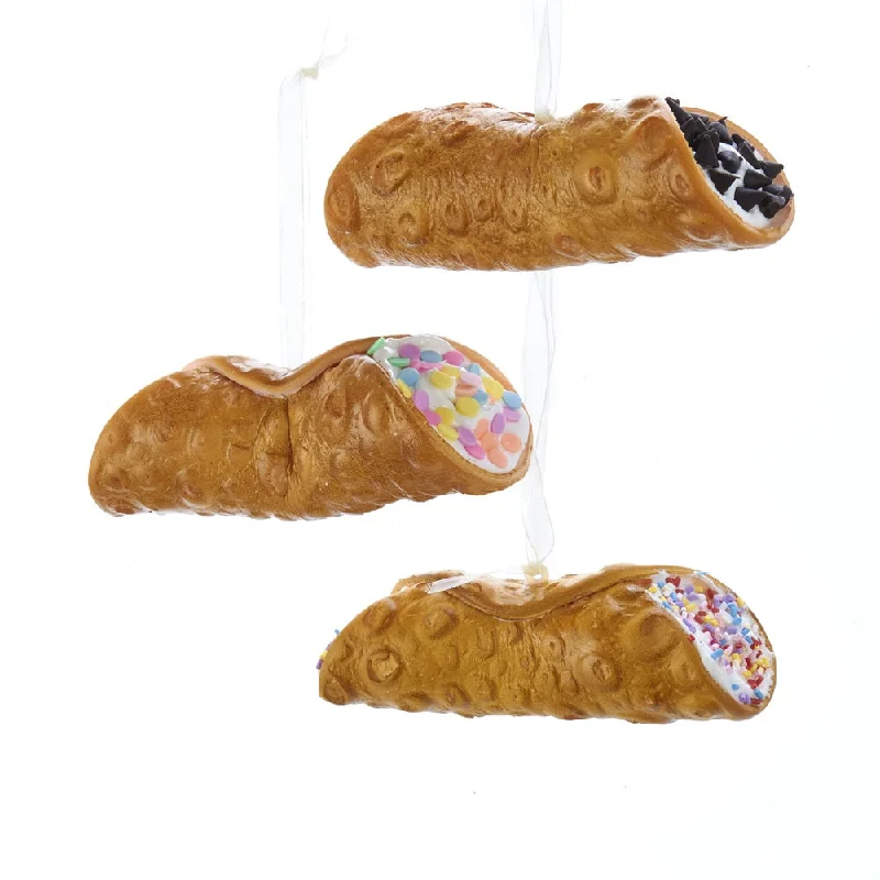 4.5" Soft Imitation Cannoli Pastry Ornament