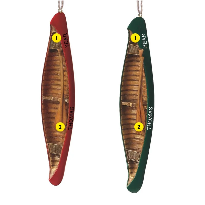 Personalized Canoe Ornament