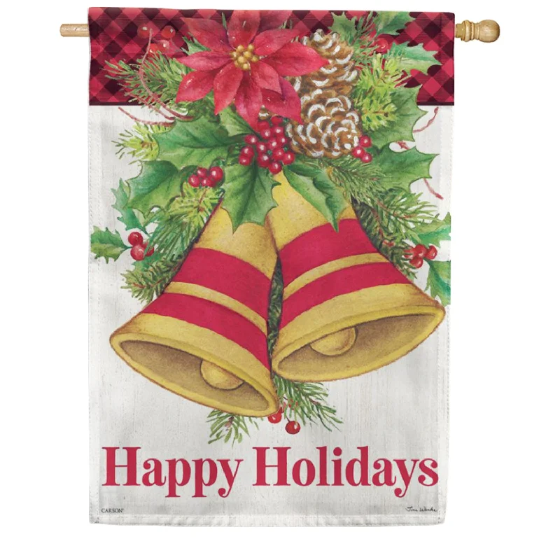 Carson Holiday Bells House Flag