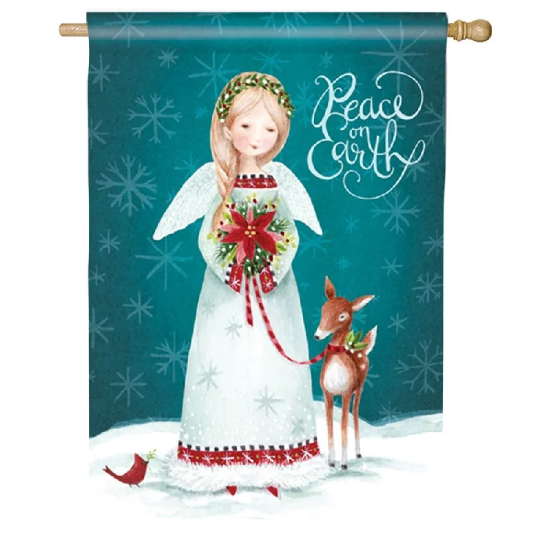 Christmas Angel House Flag