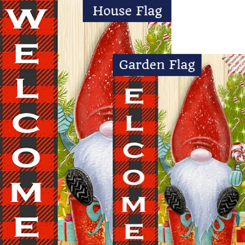 Christmas Gnome Double Sided Flags Set (2 Pieces)