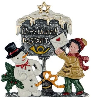 Christmas Post Ornament by Kuehn Pewter