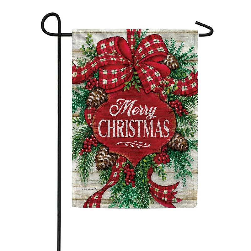 Christmas Swag Garden Flag