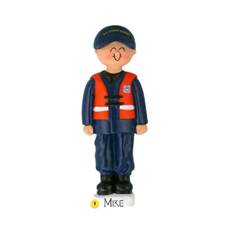 Personalized Coast Guard Ornament - Male