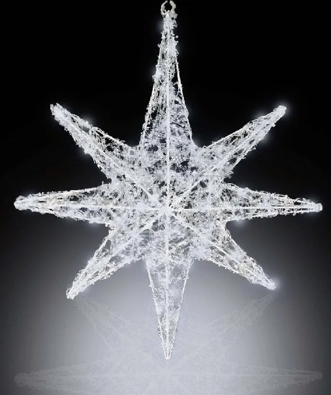 24" Cool White LED 3D Christmas Star Lighted Decoration