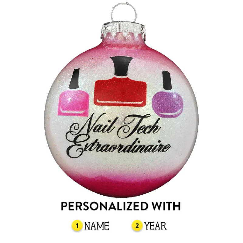 Personalized Nail Tech Extraordinaire Ornament