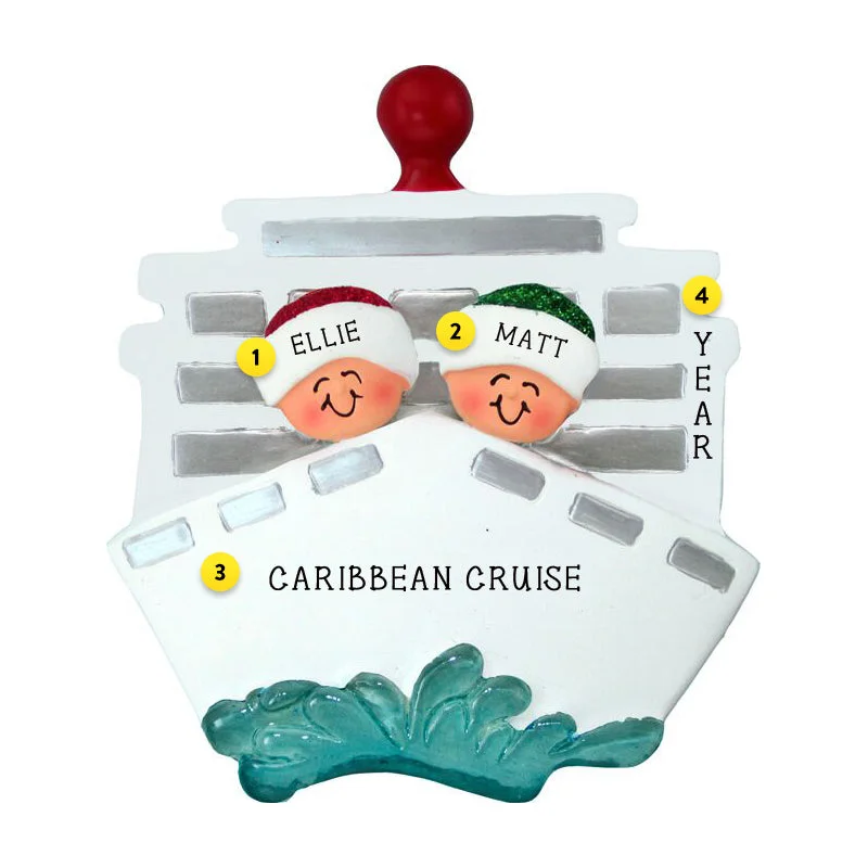 Personalized Cruise Ship Couple Ornament