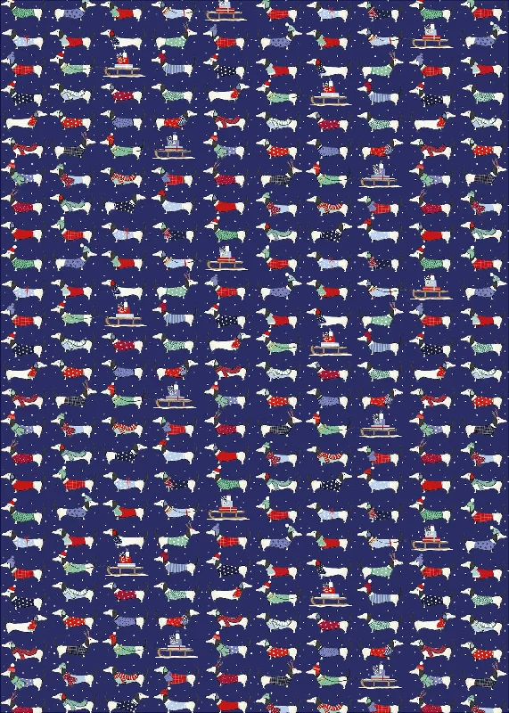 Dachshund roll wrap - navy