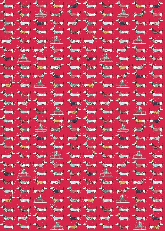 Dachshund roll wrap - red