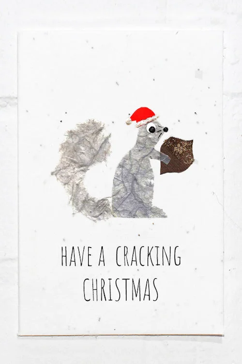 Eco Seed Christmas squirrel  - single card