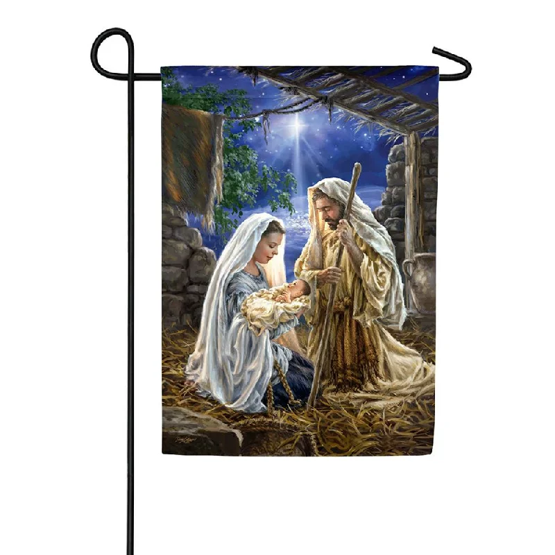 Evergreen Glory to God Double Sided Garden Flag