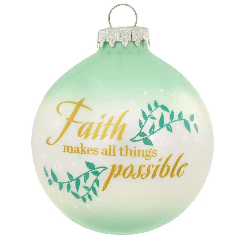 Personalized Faith Makes All Things Possible Bulb Ornament