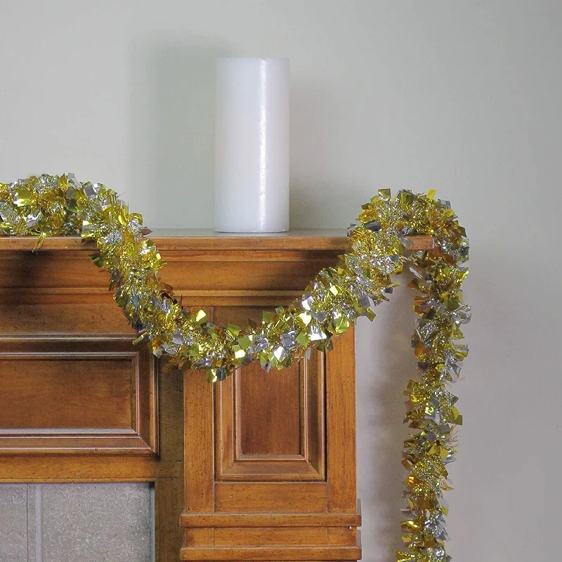 Fantasy Snowy Midas Gold Tinsel Christmas Garland