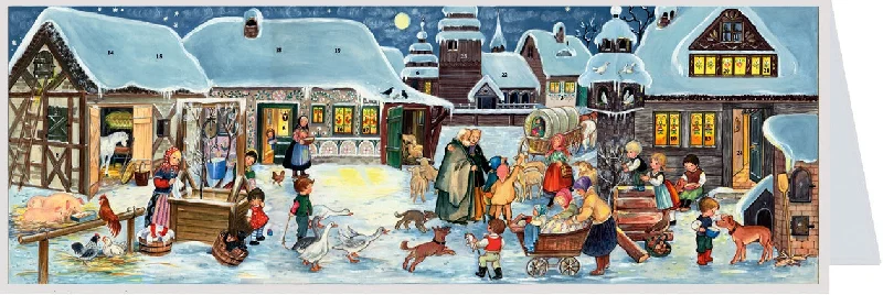 Farm House Advent Calendar Card by Richard Sellmer Verlag