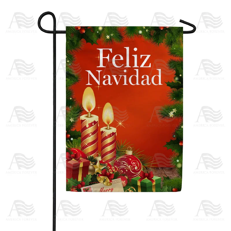 Feliz Navidad Double Sided Garden Flag