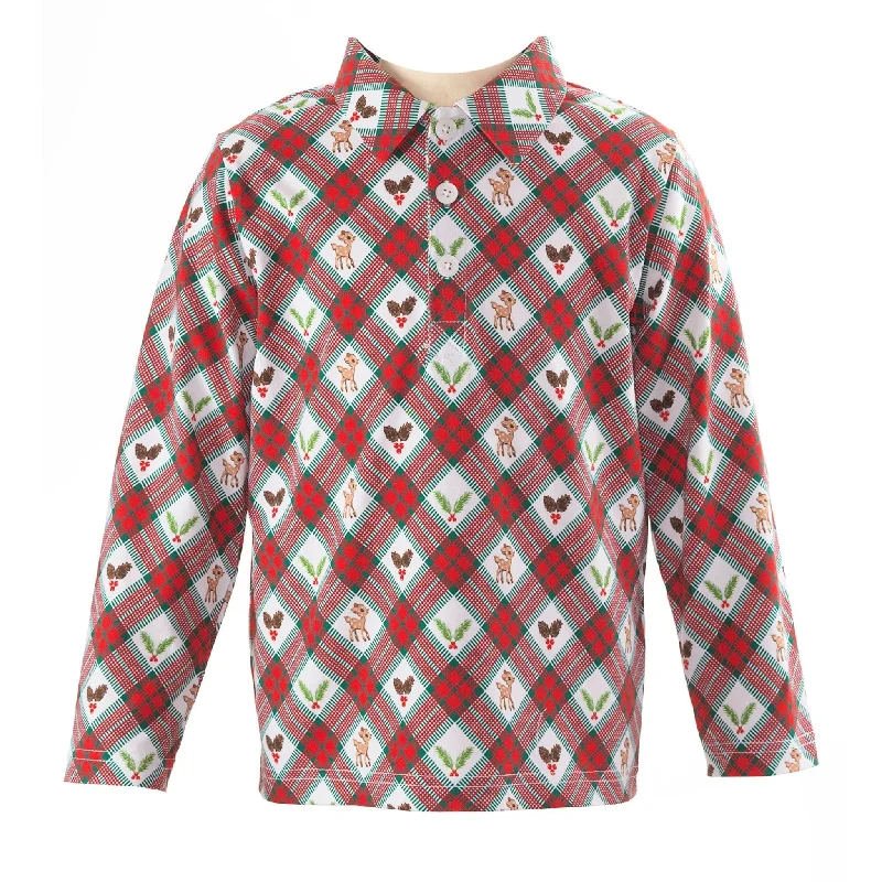 Festive Fawn Polo Shirt