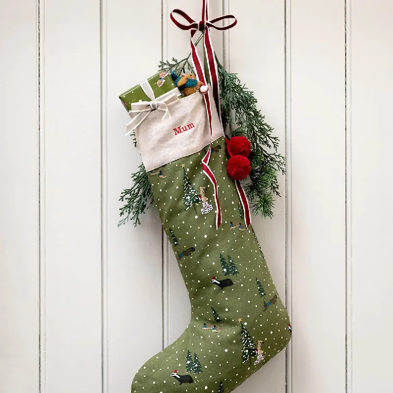 Festive Forest Christmas Stocking