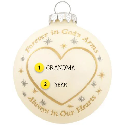 Personalized Forever In God's Arms Memorial Ornament