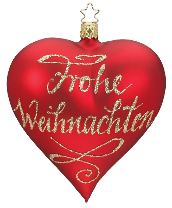 Frohe Weihnachten Heart by Inge Glas of Germany