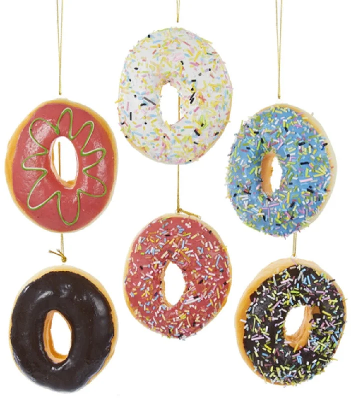 3.9" Frosted Donut Ornament