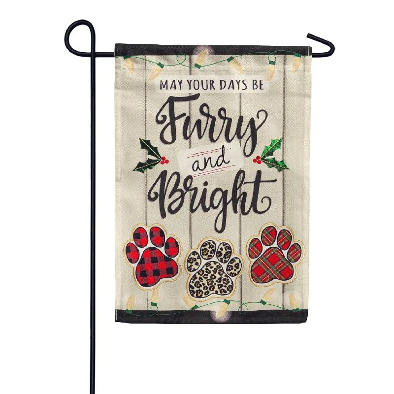 Furry and Bright Linen Garden Flag