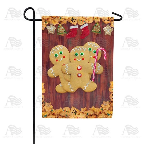 Gingerbread Man Trio Double Sided Garden Flag